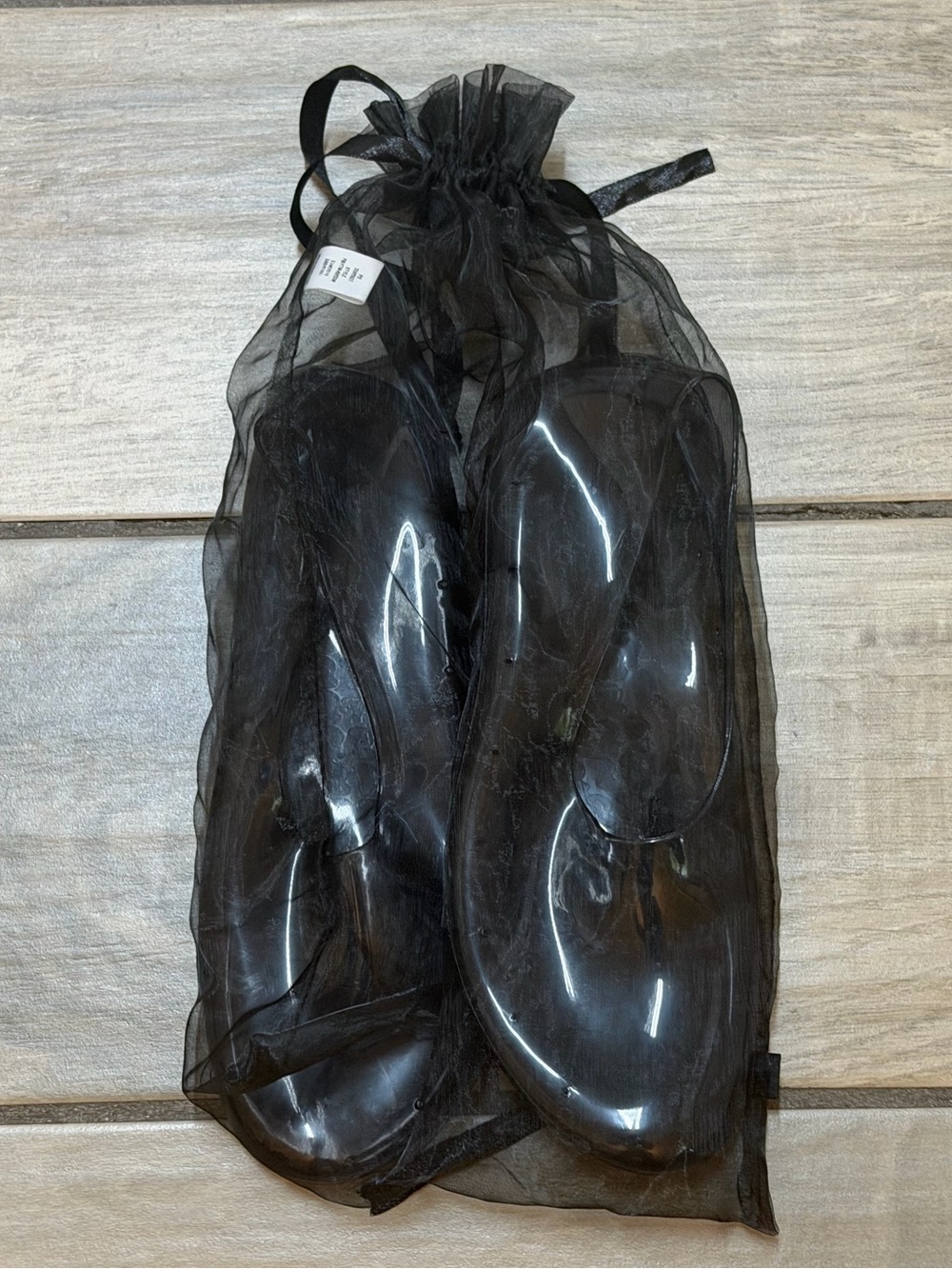 SKIMS Black Translucent Jelly Shoe Slip-on Shoes